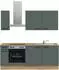 Nobilia Easytouch I Küchenzeile 210cm mineralgrün, Korpus Eiche Sierra Nachbildung