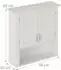 Relaxdays Hängeschrank 3 Fächer, Landhausstil, weiß, 62x58x20cm (10052165)