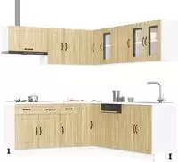 vidaXL 11-tlg. K&uuml;chenschrank-Set Kalmar Sonoma-Eiche Holzwerkstoff
