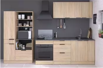 Parisot Fumay 21 K&uuml;chenbuffet-Set, Eiche/Betonoptik, 6-teilig (93134444-0)