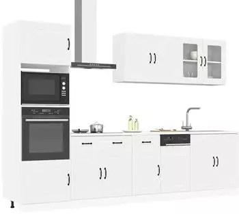 vidaXL Kalmar K&uuml;chenset 7-teilig, Sperrholz, wei&szlig; (3314731)