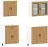 vidaXL Kalmar 4-tlg. Küchenschrank-Set Artisan-Eiche Holzwerkstoff (3314880)