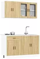vidaXL 4-tlg. K&uuml;chenschrank-Set Porto Sonoma-Eiche Holzwerkstoff