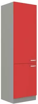 Küchenpreis-Bombe Bianca Hochschrank 60cm Hochglanz Rot + Grau