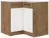 Küchenpreis-Bombe Vigo Eckunterschrank 90x90 cm, Eiche Lancelot / weiß Hochglanz