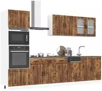 vidaXL 7-tlg. K&uuml;chenschrank-Set Lucca R&auml;uchereiche Holzwerkstoff