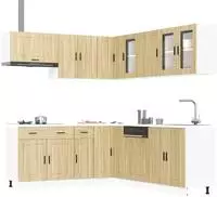 vidaXL 11-tlg. K&uuml;chenschrank-Set Porto Sonoma-Eiche Holzwerkstoff