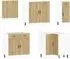 vidaXL Küchenschrank-Set Porto 11-tlg. Sonoma-Eiche Holzwerkstoff (3314934)