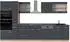 VICCO R-Line Küchenzeile 350cm, schwarz Beton/Eiche, Arbeitsplatte anthrazit (49342)