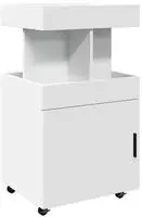 vidaXL Barwagen Wei&szlig; 50x41x89 cm Holzwerkstoff