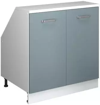 VICCO Rion Dachschr&auml;genschrank blaugrau/wei&szlig; 80x83,8x60cm 2 T&uuml;ren (60509)