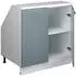 VICCO Rion Dachschrägenschrank blaugrau/weiß 80x83,8x60cm 2 Türen (60509)