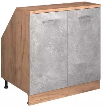 VICCO Rion Dachschr&auml;genschrank 2 T&uuml;ren, Beton/Honigeiche, 80x81,6cm (60003)