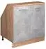 VICCO Rion Dachschrägenschrank 2 Türen, Beton/Honigeiche, 80x81,6cm (60003)
