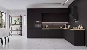 K&uuml;chenpreis-Bombe Winkelk&uuml;che Siena 350x290cm, schwarz matt (SIENA)