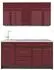 VICCO Fame-Line Singleküche bordeaux Hochglanz/Anthrazit 150cm (64765)