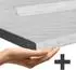 VICCO R-Line Küchenzeile anthrazit Landhaus/Goldkraft Eiche 240cm, Arbeitsplatte Marmor (54063)