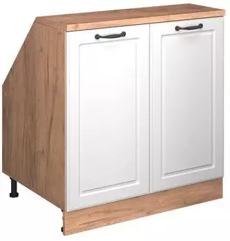 VICCO Rion Dachschrägenschrank 2 Türen, weiß/Honigeiche, 80x81,6cm (60318)