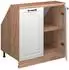 VICCO Rion Dachschrägenschrank 2 Türen, weiß/Honigeiche, 80x81,6cm (60318)