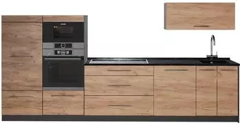 VICCO Fame-Line K&uuml;chenzeile Goldkraft Eiche/Anthrazit, 340cm (64451)