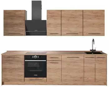 VICCO Fame-Line K&uuml;chenzeile goldene Eiche 280cm (64199)