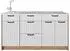 VICCO Fame-Line Küchenblock weiß Landhaus/Goldkraft Eiche 150cm (65437)