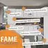 VICCO Fame-Line Küchenzeile 200cm ohne Arbeitsplatte, Anthrazit Hochglanz/Eiche (38679)