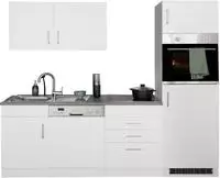 KOCHSTATION K&uuml;chenzeile "KS-Paris" Breite 230 cm, wahlweise mit E-Ger&auml;ten und