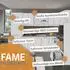 VICCO Fame-Line Küchenzeile 280cm Anthrazit-Gold Landhaus/Eiche (64187)