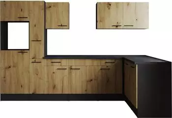 Respekta Oliver Winkelküche 310x172cm Artisan Eiche ohne E-Geräte
