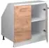 VICCO Rion Dachschrägenschrank Goldkraft Eiche/Weiß 80x81,6cm 2 Türen (60433)