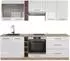 VICCO Fame-Line Küchenzeile weiß hochglanz/Goldkraft Eiche 235cm (38753)