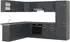 VICCO R-Line Eckküche 287x227cm schwarz Beton/Anthrazit ohne Arbeitsplatte (47412)