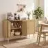 HomCom Sideboard Boho-Stil 4 Soft-Close-Türen, Schublade, 140x40x75cm (83B-136V91AK)