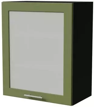 Feldmann-Wohnen Brerra Küchenhängeschrank 1-türig, 60x72cm, Glas lackiert (BR-W2S/60)