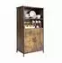 Relaxdays Kitchen cabinet with shelves and doors 124.5 x 60 x 35 cm brown