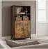 Relaxdays Kitchen cabinet with shelves and doors 124.5 x 60 x 35 cm brown