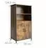 Relaxdays Kitchen cabinet with shelves and doors 124.5 x 60 x 35 cm brown