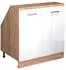 VICCO Rion Dachschrägenschrank weiß Hochglanz/Honigeiche, 2 Türen, 80x81,6cm (60543)