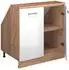 VICCO Rion Dachschrägenschrank weiß Hochglanz/Honigeiche, 2 Türen, 80x81,6cm (60543)