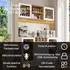 Stilvora Highboard mit Weinregal, Smart LED, verstellbaren Einlegeböden, weiß (QTET02AW6021OL7)