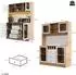 Stilvora Highboard mit Weinregal, Smart LED, verstellbaren Einlegeböden, weiß (QTET02AW6021OL7)