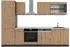 VICCO R-Line Küchenzeile Artisan Eiche/anthrazit 300cm, Arbeitsplatte Marmor (48941)