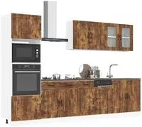 vidaXL 7-tlg. K&uuml;chenschrank-Set Kalmar R&auml;uchereiche Holzwerkstoff