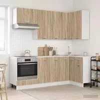 vidaXL K&uuml;cheneinheit LYON 8 stk. Sonoma-Eiche Holzwerkstoff