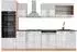 VICCO R-Line Küchenzeile 300cm mit Hochschrank, weiß Hochglanz/Goldkraft Eiche (43003)