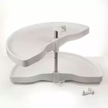 Sotech Halbkreis-Eckschrankbeschlag Drehbodensystem wei&szlig; 900mm