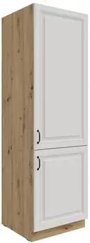 K&uuml;chenpreis-Bombe Stilo Hochschrank 60cm, wei&szlig; + Eiche Artisan