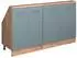 VICCO R-Line Küchenunterschrank für Dachschrägen blau-grau/Goldkraft Eiche 140cm 2er Set (58152)