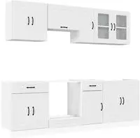 vidaXL 8-tlg. K&uuml;chenschrank-Set Kalmar Wei&szlig; Holzwerkstoff